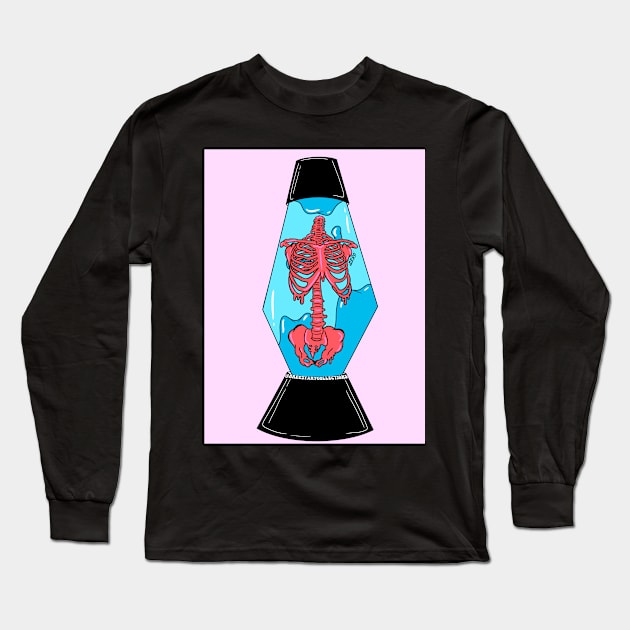 Rib Cage Lava Lamp Long Sleeve T-Shirt by BreezyArtCollections 